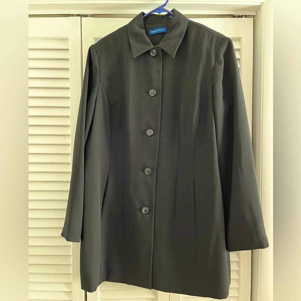 Black Karen Scott long suit blazer